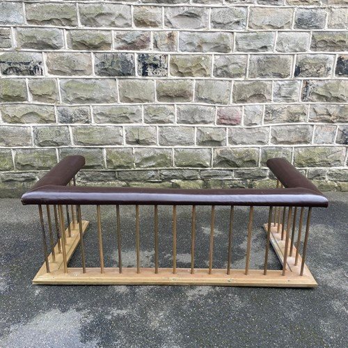 Antique Brass & Leather Large Country House Club Fender