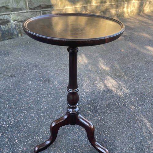 Antique Inlaid Mahogany Tripod Wine Table Coffee Table