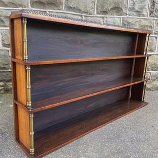 Regency Rosewood & Brass Wall Hangi...