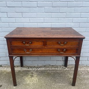 Antique Geo III Oak Side Table Lowb...