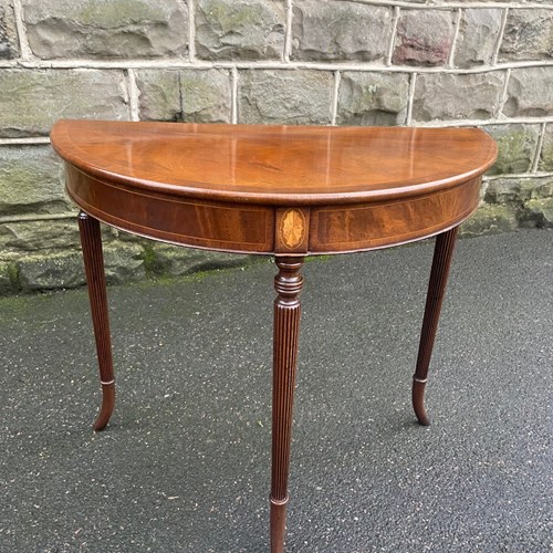 Quality Inlaid Mahogany Hall Table Console Table