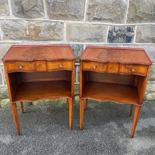 Pair Antique Mahogany Bedside Tables