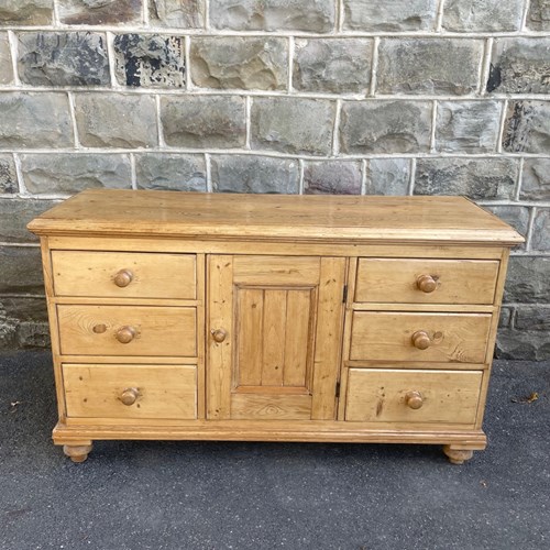 Antique Pine Country House Dresser Sideboard Cupboard