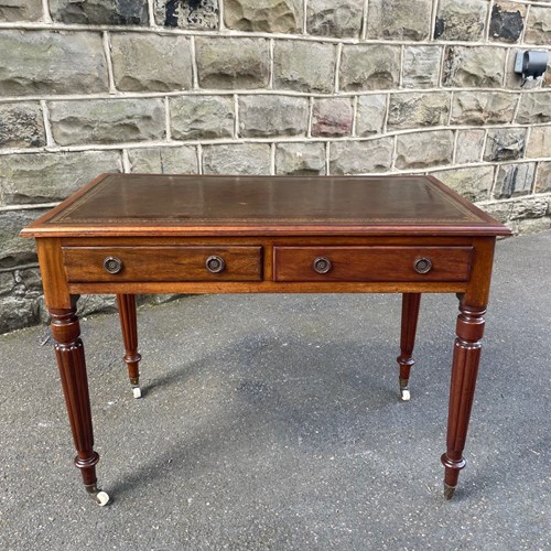 Antique Mahogany 2 Draw Writing Table Desk