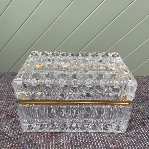 Quality Antique Cut Glass Casket