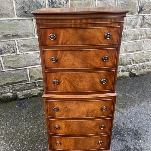 Quality Walnut Chest Of Drawers Tallboy Chest On Chest