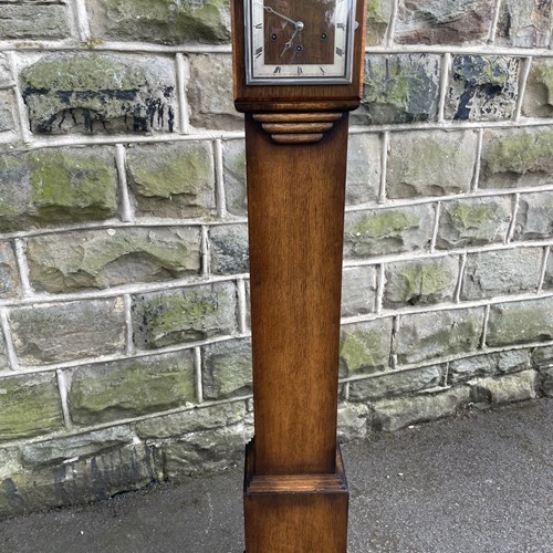 Antique Oak Granddaughter Clock