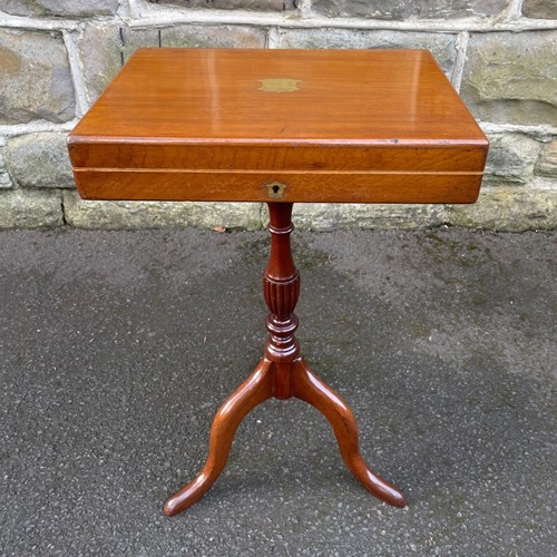 Antique Mahogany Cutlery Box Collectors Box