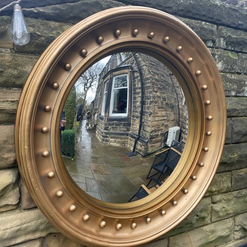 Quality Large Gilt Convex Wall Mirror 3Ft 2" Across