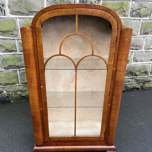 Art Deco Oak Glazed Display Cabinet