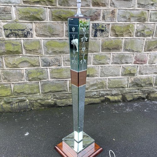 Art Deco Mirrored Floor Lamp Standard Lamp