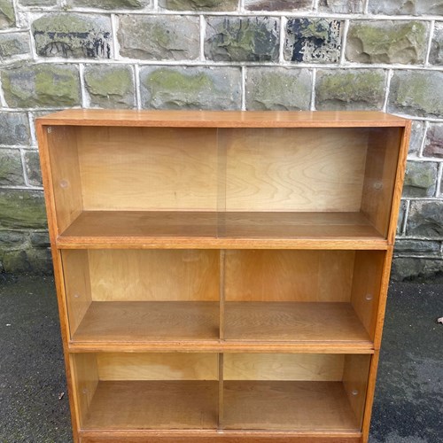 Golden Oak Stacking Library Bookcases