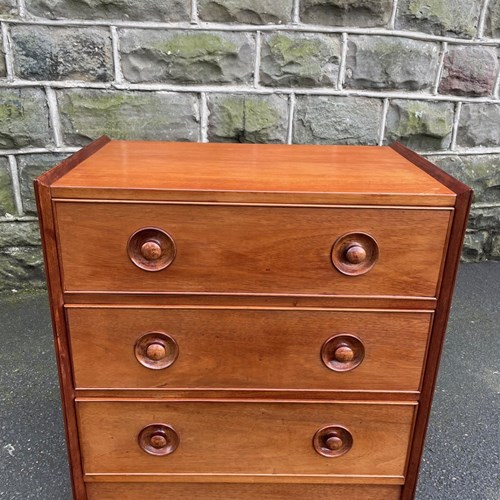 Mid Century Teak Bedside Chest Draws