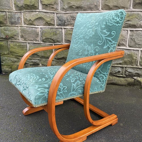 Art Deco Beech Bentwood Armchair