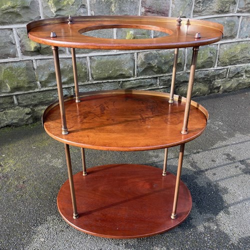 Antique Mahogany & Brass Military Campaign Wash Stand