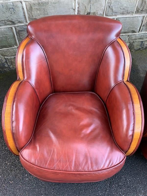 Pair Art Deco Walnut & Leather Cloud Club Chairs-town-house-traders-thumbnail-img-2874-main-638316223582660706.jpg