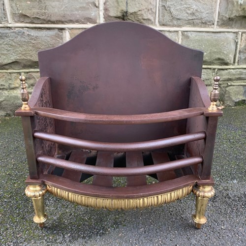  Antique Brass & Cast Iron Fire Basket Fire Grate