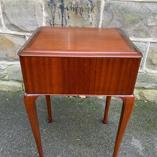 Antique Mahogany Sewing Table Box