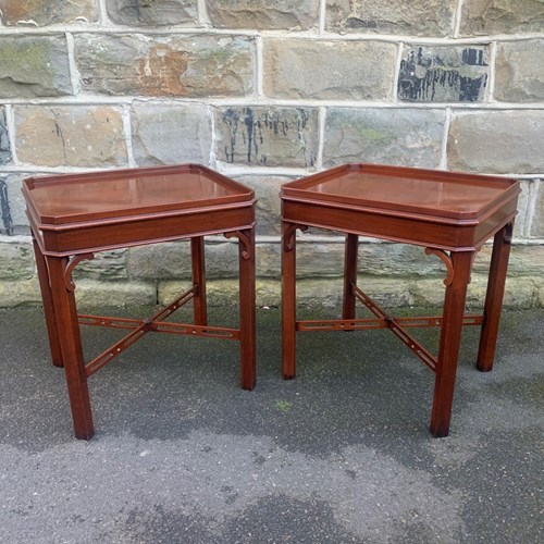 Pair Mahogany Side Tables Bedside Tables