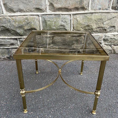 Brass & Glass Topped Coffee Table