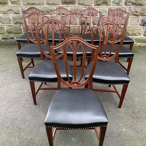 Quality Set 10 Mahogany Dining Chairs