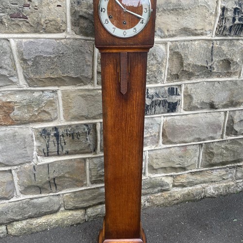 Antique Oak Granddaughter Clock