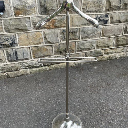 Art Deco Gents Polished Chrome Valet Clothes Stand