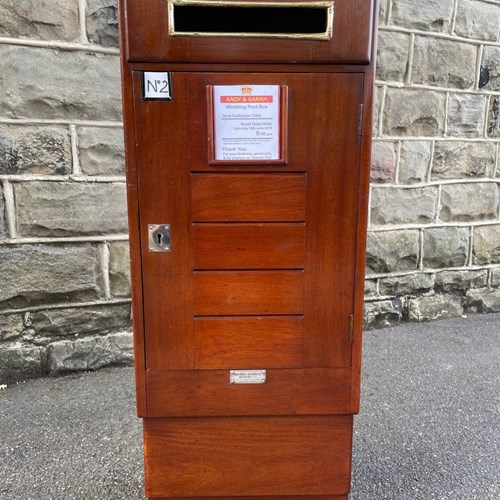 Unusual Mahogany Post Box