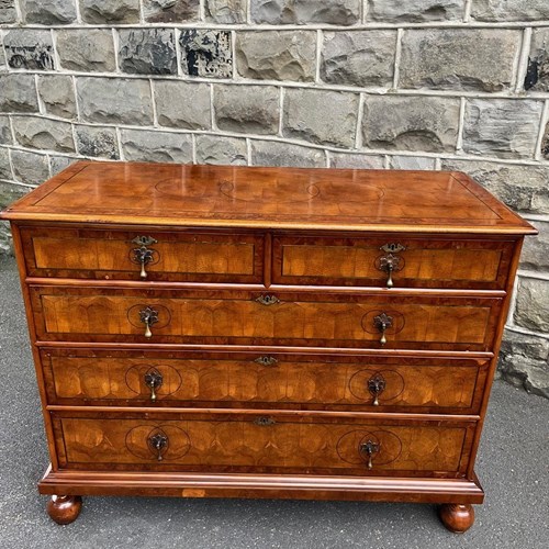 Quality Oyster Walnut Chest Of Draws