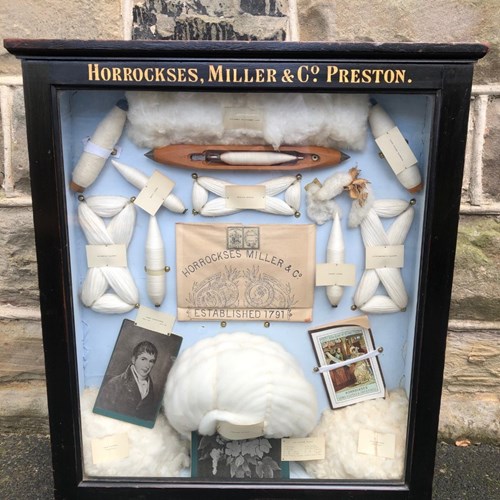 Rare Horrockses Miller & Co. Cotton Advertising Cabinet