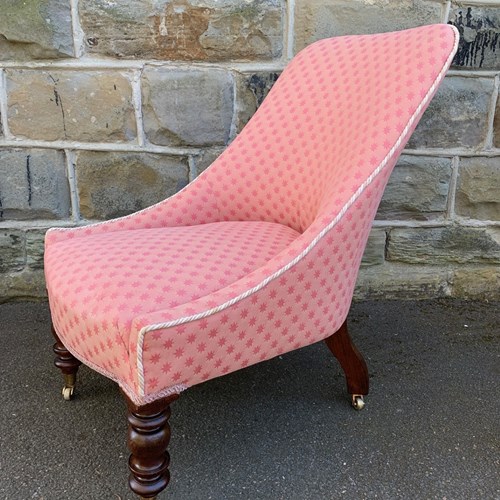 Antique Rosewood Upholstered Nursing Chair