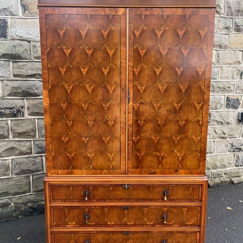 Quality Oyster Walnut Linen Press Tallboy