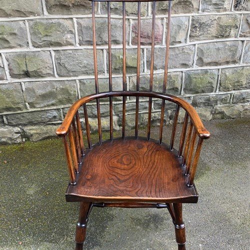Antique Ash & Elm Comb Back Windsor Chair