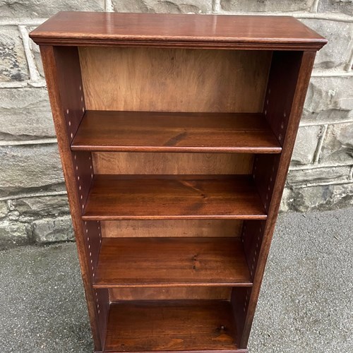 Antique Slim Mahogany Open Bookcase  Bookshelves