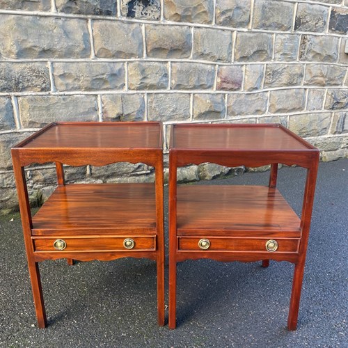 Pair Antique Mahogany Bedside Tables