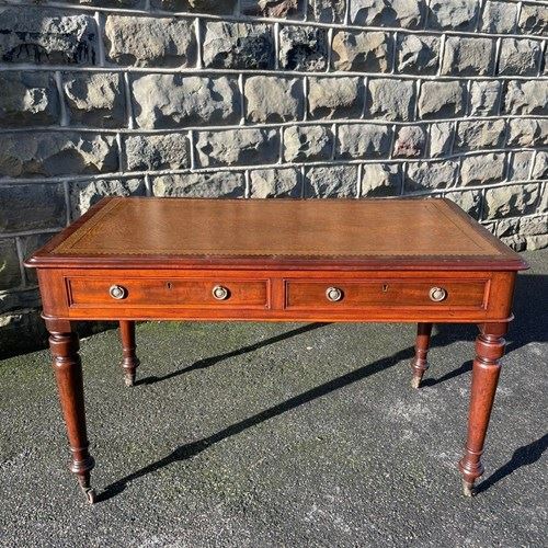 Antique Mahogany Draw Writing Table Desk