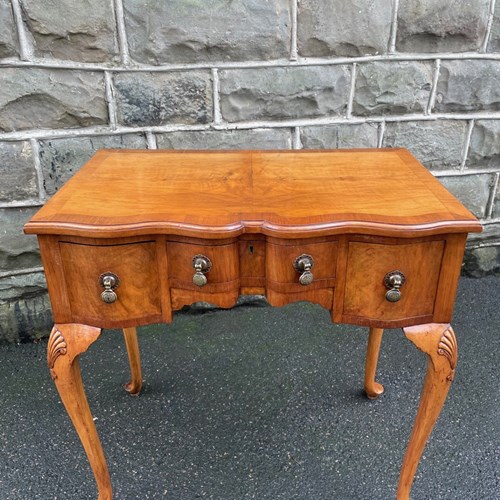 Antique Figured Walnut Lowboy Side Table