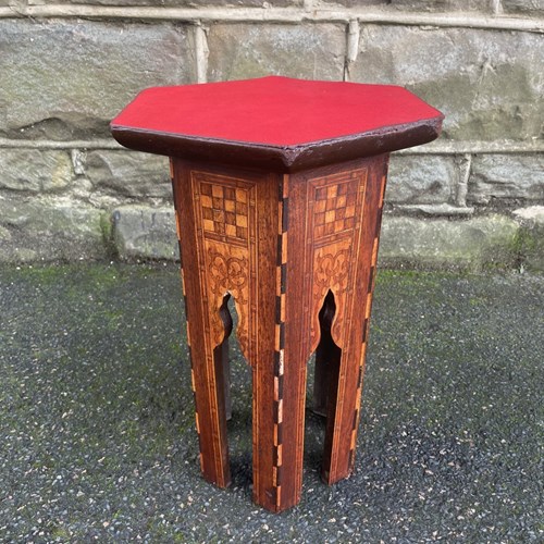Antique Inlaid Moorish Table Liberty