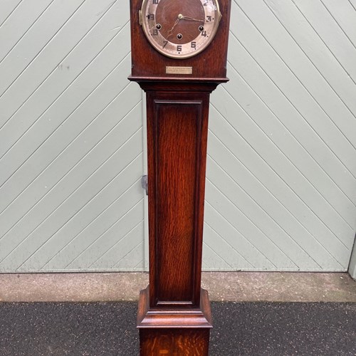 Antique Oak Granddaughter Clock