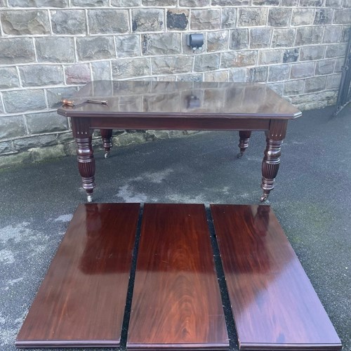 Antique Walnut 10Ft Wind Out Extending Dining Table