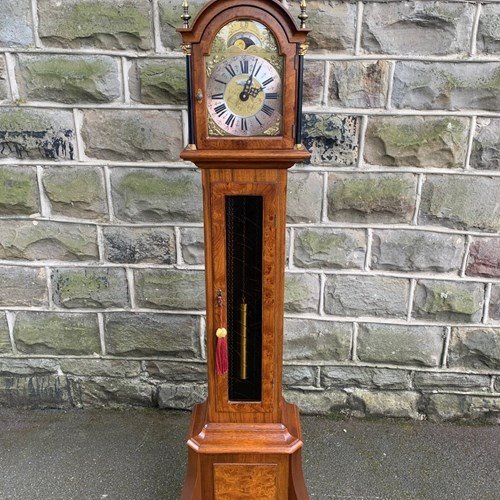 Quality Burr Walnut Granddaughter Clock