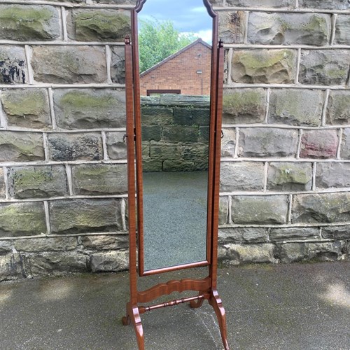 Antique Walnut Cheval Dressing Mirror