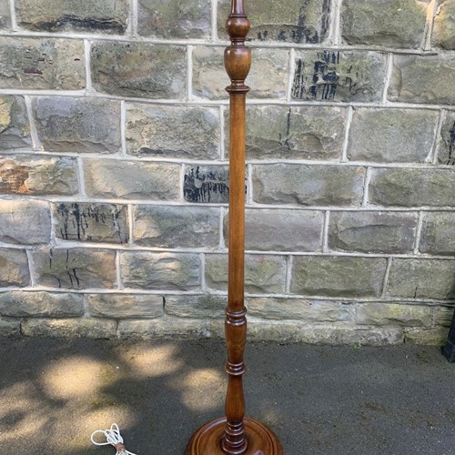 Antique Walnut Standard Lamp Floor Lamp