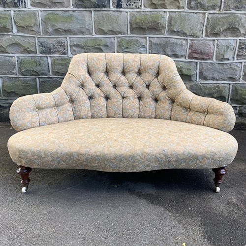 Antique Victorian Upholstered Sofa Settee