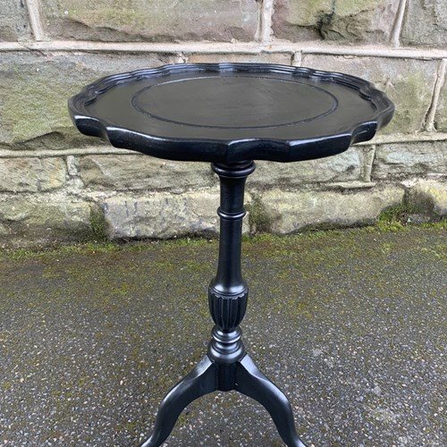 Antique Ebonised Tripod Wine Table