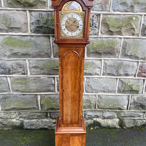 Quality Antique Inlaid Walnut Granddaughter Clock