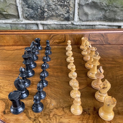 Antique Boxwood Chess Set