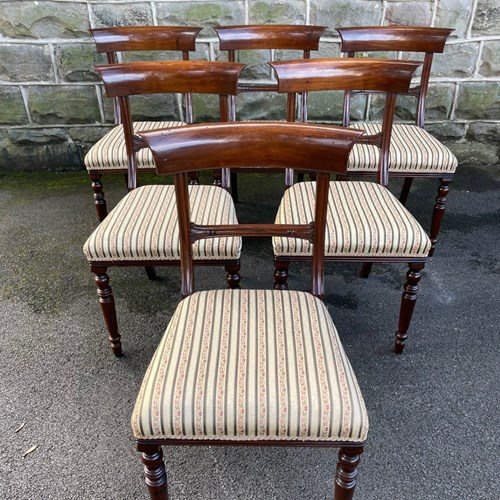 Antique Set 6 Mahogany Dining Chairs