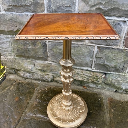 Antique Walnut & Parcel Gilt Wine Table