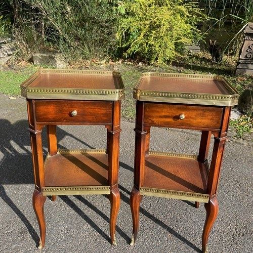 Pair Of Mahogany Single Drawer Bedside Tables